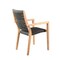Armen Living Madsen Outdoor Eucalyptus Wood and Charcoal Rope Dining Chairs with Teak Finish, PK2 LCMASICHTK - alternate 4